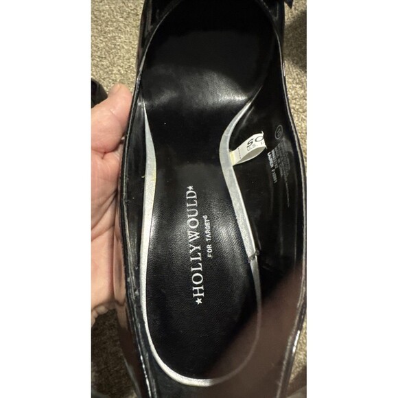 Hollywould Lauren Black F10991 Women 10 Heels Pumps Vintage Y2K Cute Goth New - Picture 4 of 8